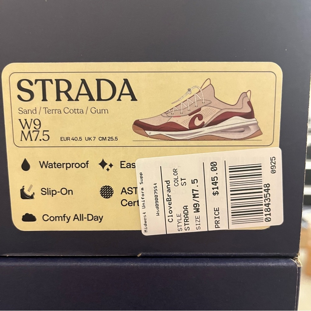 NIB Clove Strada Sneaker In Sand and Terra Cotta Multi Sizes - Picture 12 of 16
